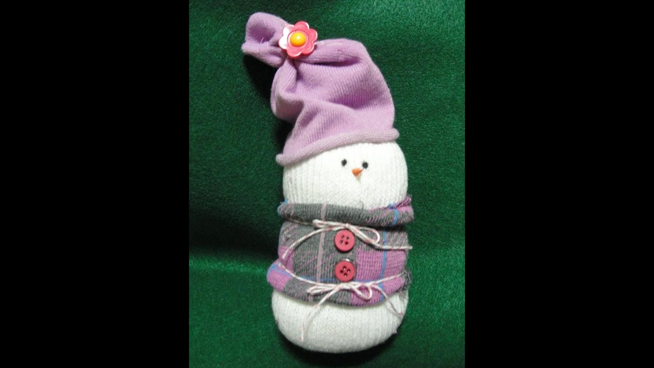 Cute Sock Snowman - DIY Christmas Tutorial - Craft Project - - YouTube