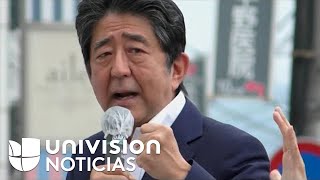 En un minuto: Asesinan a tiros al ex primer ministro japonés Shinzo Abe en un acto de campaña