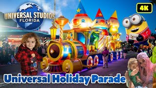 Universal's Holiday Parade Universal Studios Orlando Christmas 2024 {4K}