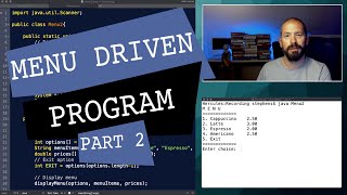 Text-based Menu Driven Program in Java [Part 2/3]