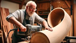 Don't Watch, You'll Be Mesmerized: 70-Year-Old Carpenter Turn Strips and Scrap Wood Into Masterpiece