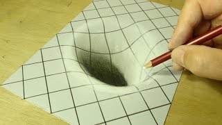 Drawing Hole Illusion - Trick Art with Charcoal Pencil - Vamos