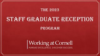 Staff Graduate Reception 2023 - Event Recording