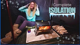 Hot Tent Camping in Spring - What Happened Next? [solo camping] Testing Titanium wood stove Danchel