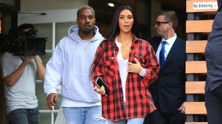 Kim Kardashian Gets Lunch With Kanye West And Kourtney Upon Return From Dubai