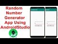 Random Number Generator App Using Android Studio