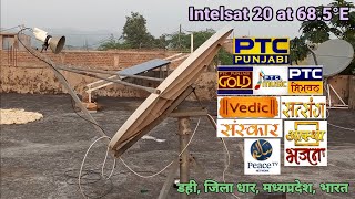 Intelsat 20 at 68.5°E Satellite 4 Feet Dish Antenna Letest Chennal List and Transponder