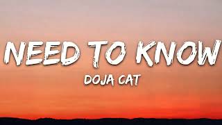 Doja Cat  Need To Know Lyrics.