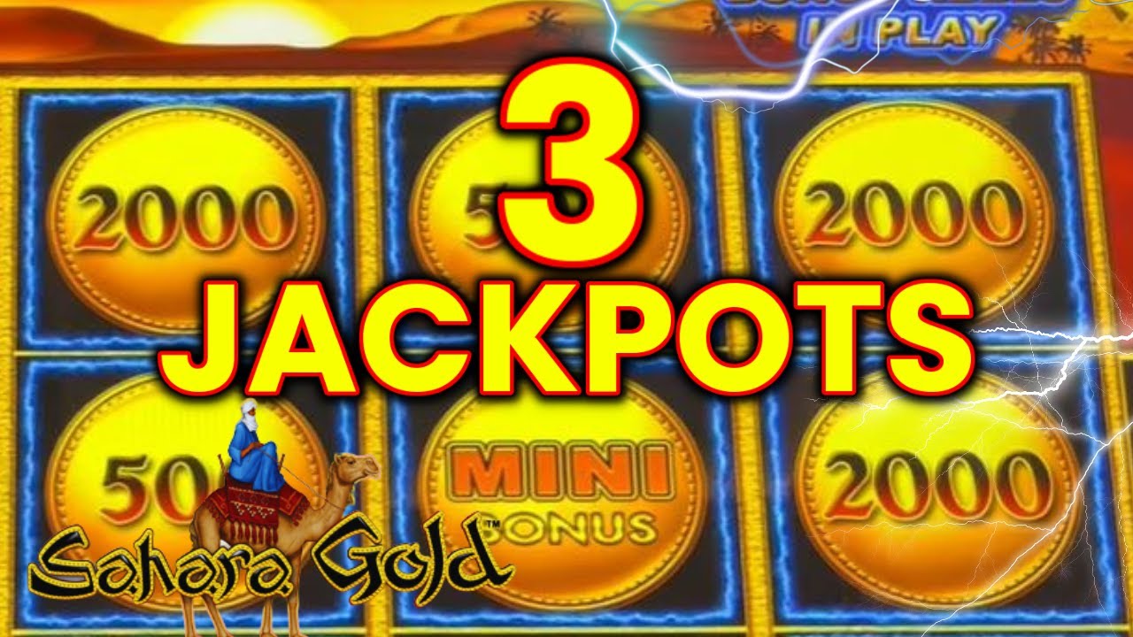 OMG SAHARA GOLD WAS ON FIRE! 3 JACKPOTS SO MANY BONUSES IN LAS VEGAS ...