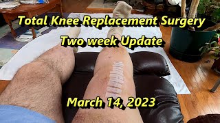 Total Knee Replacement Surgery - Two Week Update -March 14, 2023