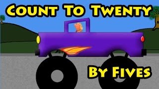 Vids4kids.tv -  Count to Twenty by Fives with Monster Trucks and Motorcycles Video For Kids