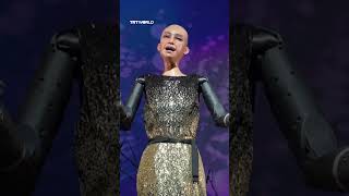 Sophia the robot sings with live orchestra in AI-themed concert