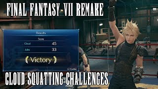 Cloud Squatting Challenges - All Three | Final Fantasy 7 REMAKE in 4K