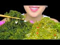 ASMR RAW SEA GRAPES PLATTER + SEAWEED SALAD| EXTREMELY CRUNCHY EATING SOUNDS | TracyN ASMR