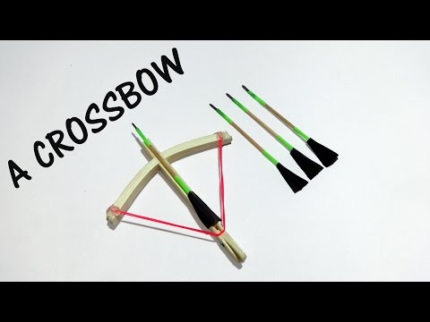 How to make a CROSSBOW from Popsicle sticks - easy How to make a CROSSBOW from Popsicle sticks - easy