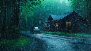 The Best Rain and Thunder sounds to Wipe off Insomnia tonight  Heavy Rain pouring down the pass road