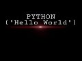 hello world program in python.