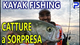 KAYAK FISHING, surprise catches with LIGHT JIGGING and LIVE FISH TROLLING