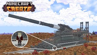 I Built The BIGGEST Railway Artillery EVER In Create Mod