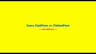 Java Swing JSplitPanel JTabbedPane example