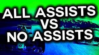 F1 2016 Gameplay: ALL ASSISTS vs NO ASSISTS