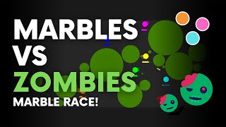 Marbles vs Zombies - Survival Algodoo Marble Race