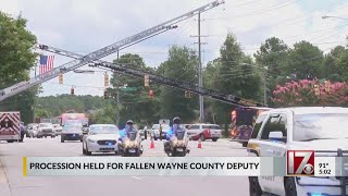 Procession held for slain Wayne County deputy