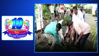 Padmasri awardi Vanajeevi Ramaiah sapling plants in Reddypalli village.