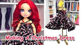 Creating a Gorgeous Christmas Doll Dress For Rainbow High Dolls