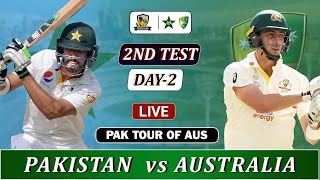 PAKISTAN vs AUSTRALIA 2nd TEST MATCH LIVE | PAK vs AUS LIVE COMMENTARY | DAY 2 LAST OVERS