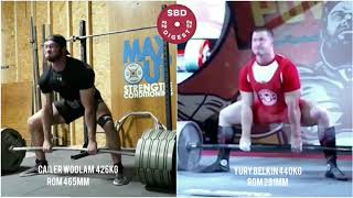 Cailer Woolam 426kg Vs Yury Belkin 440kg Deadlift