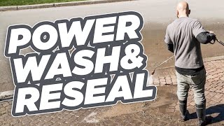 Power Washing and Resealing an Interlock Driveway in Toronto by Terrastone Landscaping