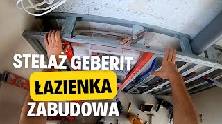 183. Zabudowa GK GEBERIT + SZAFKA WISZĄCA z umywalką. Solidna konstrukcja z profili. Budowa samemu