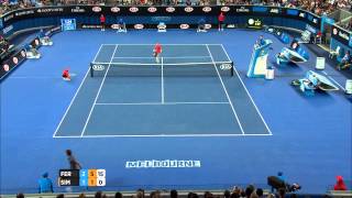 David Ferrer amazing hot shot - Australian Open 2015