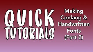Making Conlang & Handwritten Fonts (Part 2) | Tutorial #Shorts
