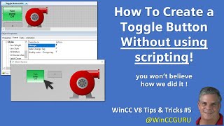 WinCC v8 Tip 5: Create Toggle Button - No Scripting Required! ✨Learn SCADA Programming #WinCCGURU