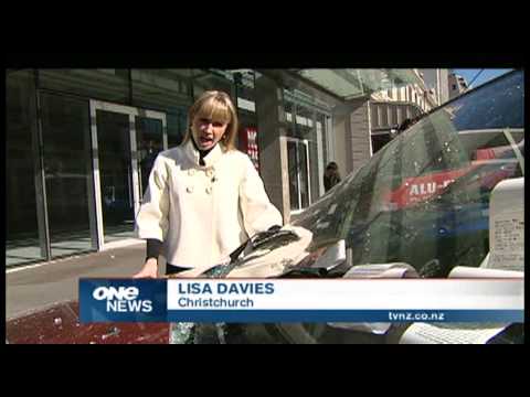 TV1 spin on harrassed IRD employee's protest car crash action, New Zealand Aug 2009 TV1 spin on harrassed IRD employee's protest car crash action, New Zealand Aug 2009