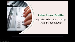 Equalize Editor - JAWS Basic Setup