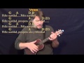 Feliz Navidad (Christmas) Ukulele Cover Lesson in D with Chords and Lyrics