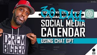 Unlocking Efficiency: Create a 30-Day Social Media Calendar with ChatGPT | Step-by-Step Guide