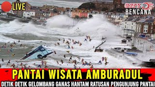 🔴live; RATUSAN ORANG T3W4S,GELOMBANG RAKSASA SERET PENGUNJUNG PANTAI