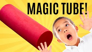 MAKE A MAGIC TUBE! EASY MAGIC TRICK! #easymagictricks #easymagictricksforkids #easytrick