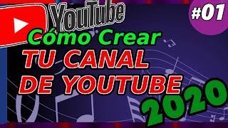 Cómo CREAR UN CANAL de YouTube 2020 | abrir nuevo con cuenta de marca o empresa y correo de Gmail