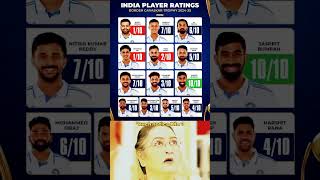 Indian players rating in bgt 😨🤯#bgt #rohitsharma #viratkohli #bgt2024 #indvsaus #shortsfeed #shorts