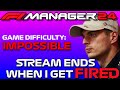 Impossible Difficulty - Stream Ends When I get Fired - F1 Manager 24