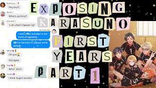 Exposing Karasuno First Years ~ Haikyuu Texts (Part 1)