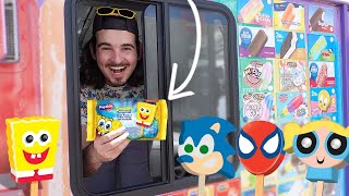 Ultimate Perfect Popsicle Challenge! (Spongebob, Spider-Man, Sonic, & Powerpuff!)