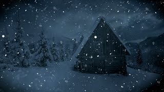 Snowstorm Sounds for Sleeping ,Blizzard Sounds at the Mountain Cabin | Howling Wind Sounds for Sleep