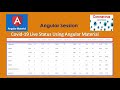 Covid-19 Live Status Using Angular Material | Angular Tutorial | Web API Tutorial | Coding Knowledge