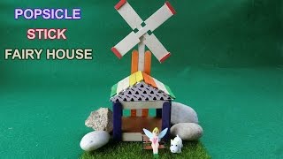 Mini Popsicle stick House | Crafts ideas for Fairy House